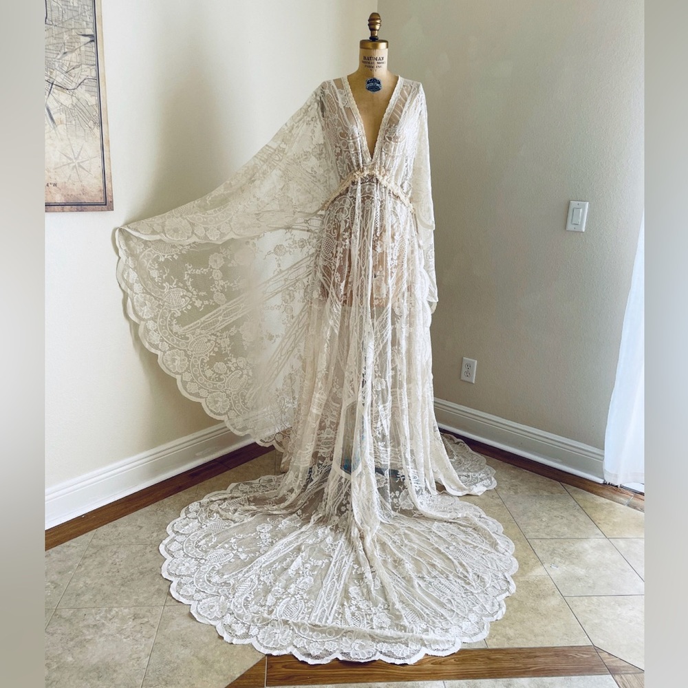 Bohemian Lace wedding/maternity dress